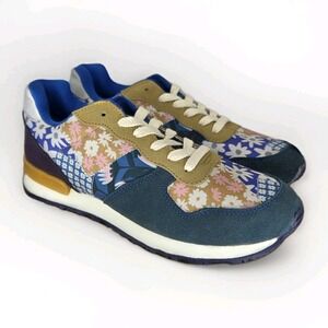 Inkkas Hendrix Sneakers Joggers Multi Color Floral Shoes Women Size 8 Patchwork